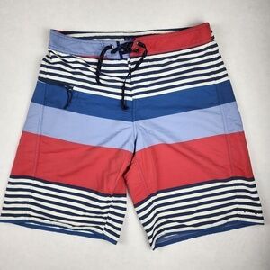PATAGONIA- Mens Wavefarer Size 32/ 10” Inseam Board Shorts Swim Trunks Stripes